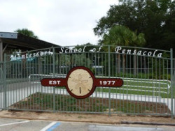 Front gate of Montessori School of Pensacola