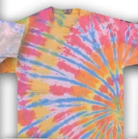 Tie dye tee shirt design for Minithon 2021